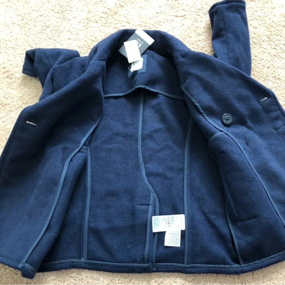GAP Kids Wool Peacoat Girls Small Navy Blue NWT‎
